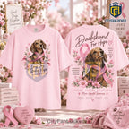 Dachshund Hope Pink Ribbon Breast Cancer Awareness Shirt