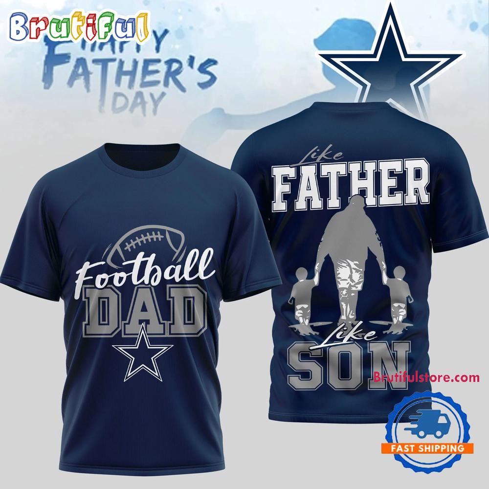 Dallas Cowboys 2026 NFL Happy Father Day New Design 3D T Shirt