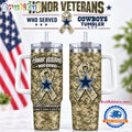 Dallas Cowboys 2026 NFL Honor Veterans Camo Stanley Tumbler