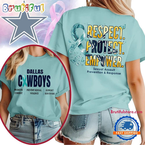 Dallas Cowboys 2026 NFL SA Prevention Month Unisex 3D T Shirt