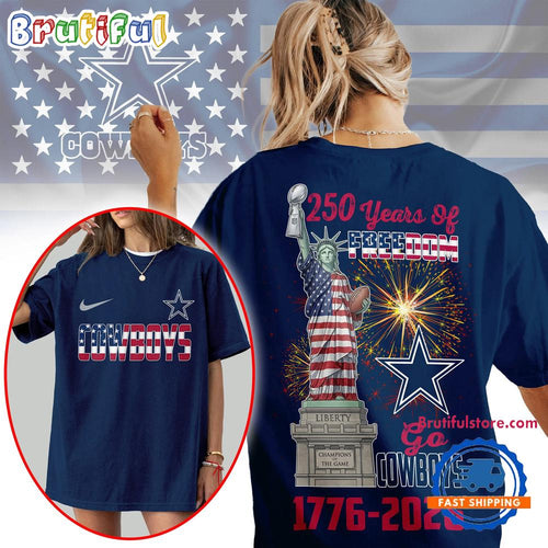 Dallas Cowboys 2026 NFL Statue Of Liberty 250th Anniversary Unisex 3D Shirt
