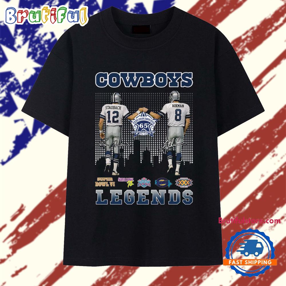 Dallas Cowboys 65 Seeason Anniversary Legends 2025 T Shirt