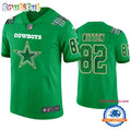 Dallas Cowboys #82 Jason Witten St. Patricks Day Green Football Jersey