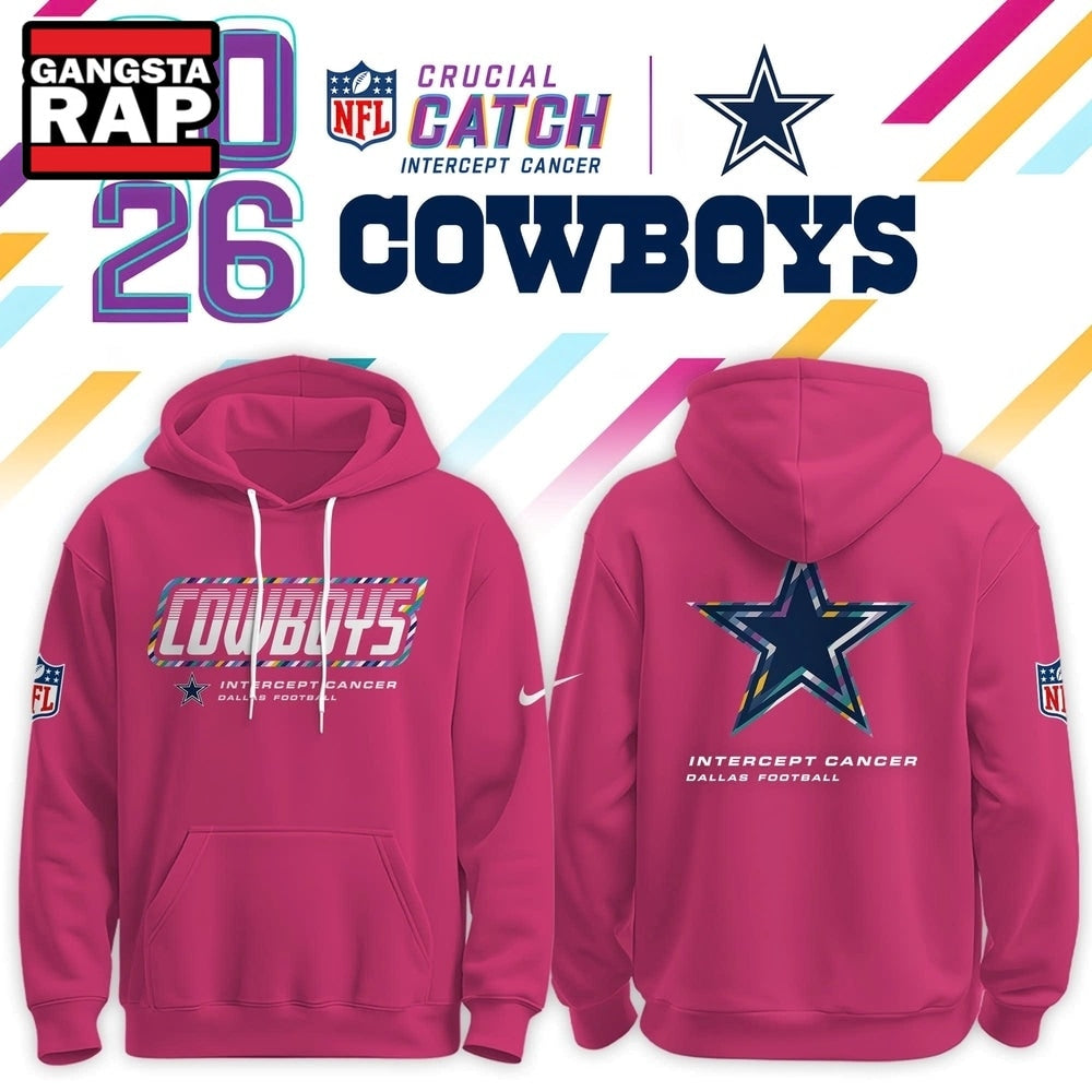 Dallas Cowboys Crucial Catch 2026 Pink Limited Edition Hoodie Shirt