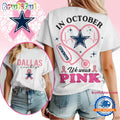 Dallas Cowboys In October We Wear Pink Vintage T Shirt