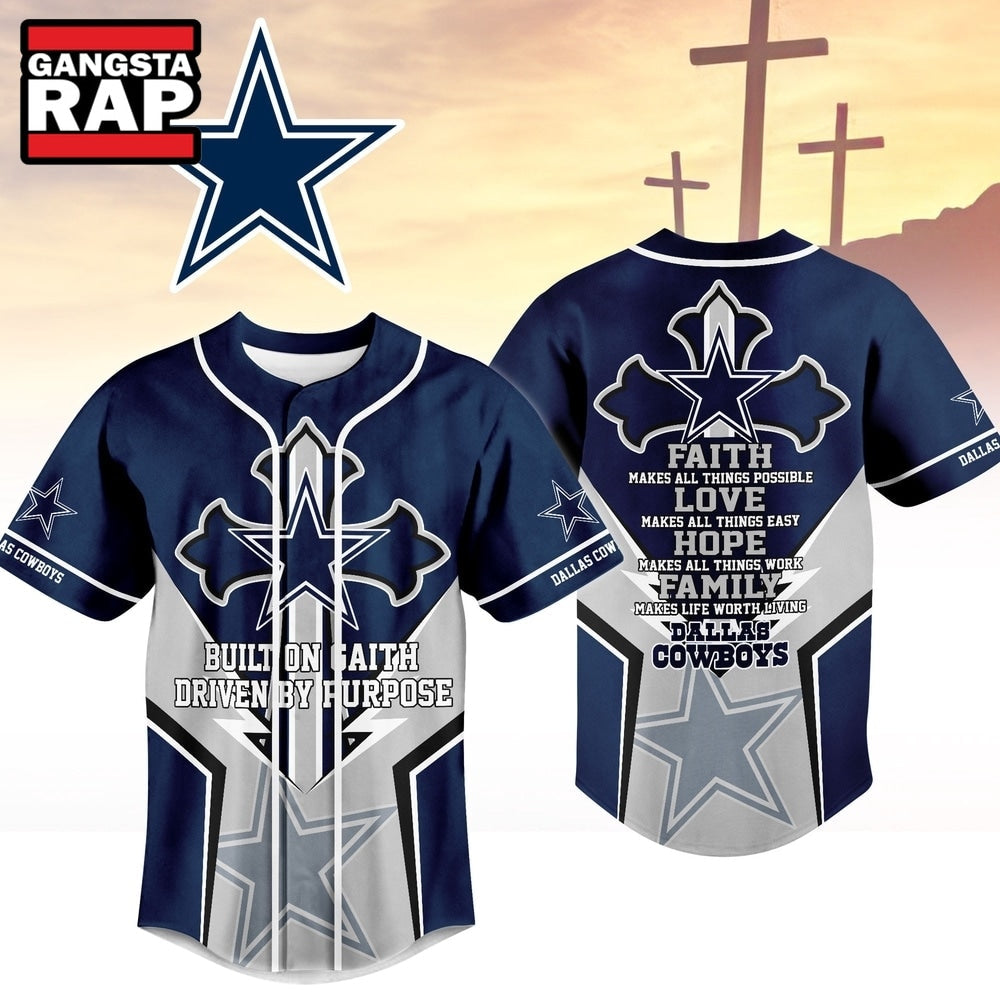 Dallas Cowboys NFL Blessed Beyond The Score Baseball Jersey