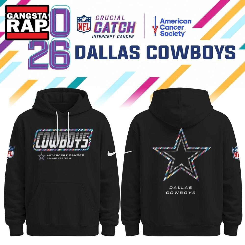 Dallas Cowboys NFL Crucial Catch 2026 Limited Edition Black Hoodie Shirt, Football New Design Shirt