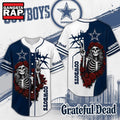 Dallas Cowboys NFL Game Day Grateful Dead Baseball Jersey Shirt