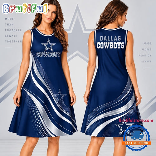 Dallas Cowboys NFL Team Pride Women’s Sleeveless Dress
