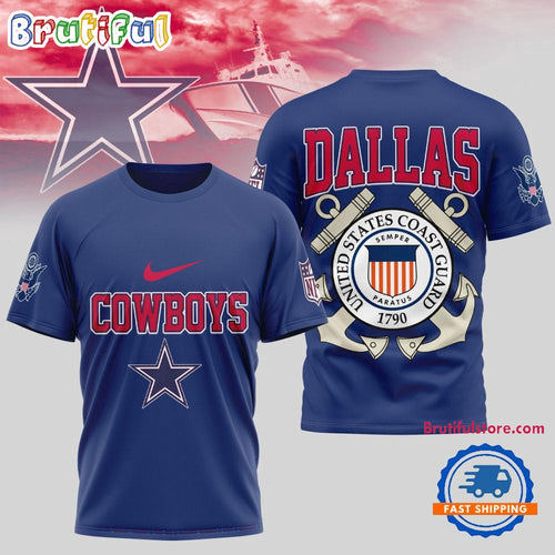 Dallas Cowboys NFL United States Coast Guard Limited 3D Shirt