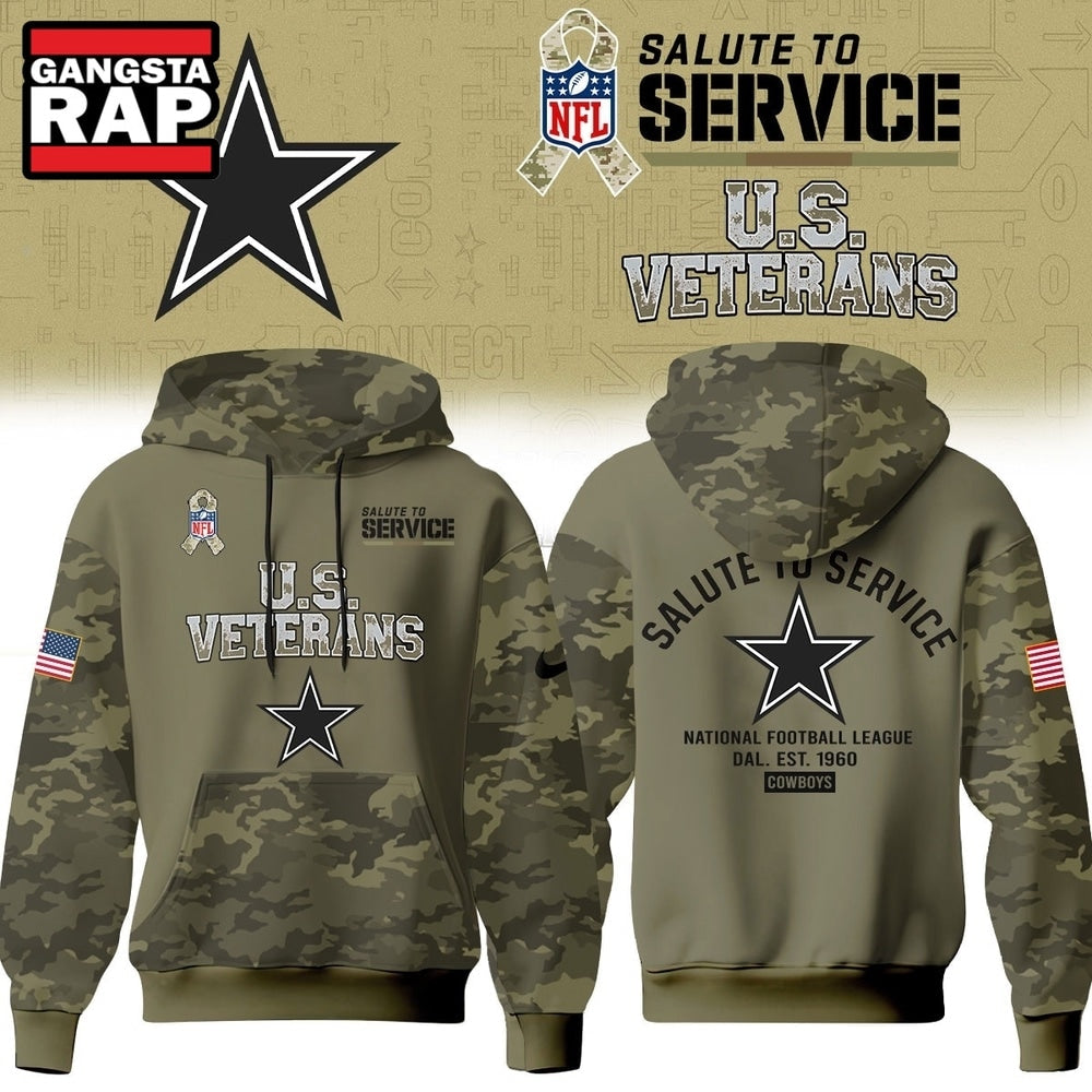 Dallas Cowboys NFL US Veterans Salute To Service 2026 Hoodie Shirt, Football New Design Shirt