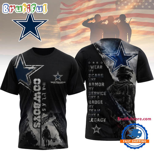 Dallas Cowboys NFL Veterans Legacy Team New Design 3D Shirt