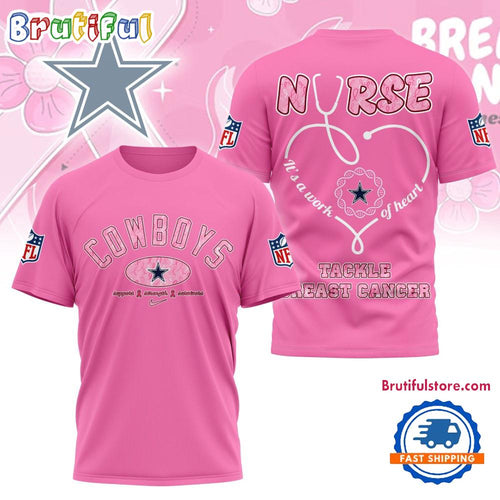 Dallas Cowboys Nurse Breast Cancer Awareness Limited Ediition 3D Shirt