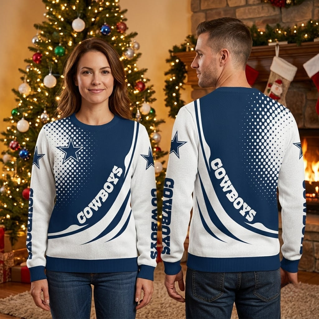 Dallas Cowboys Star Dot Gradient Sweater