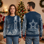 Dallas Cowboys Star Logo Smoke Pattern Christmas Sweater