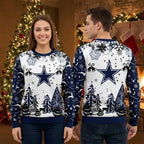 Dallas Cowboys Star Snowflake Christmas Tree Ugly Christmas Sweater