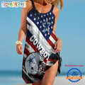 Dallas Cowboys USA Independence Day Women’s Summer Beach Sling Dress