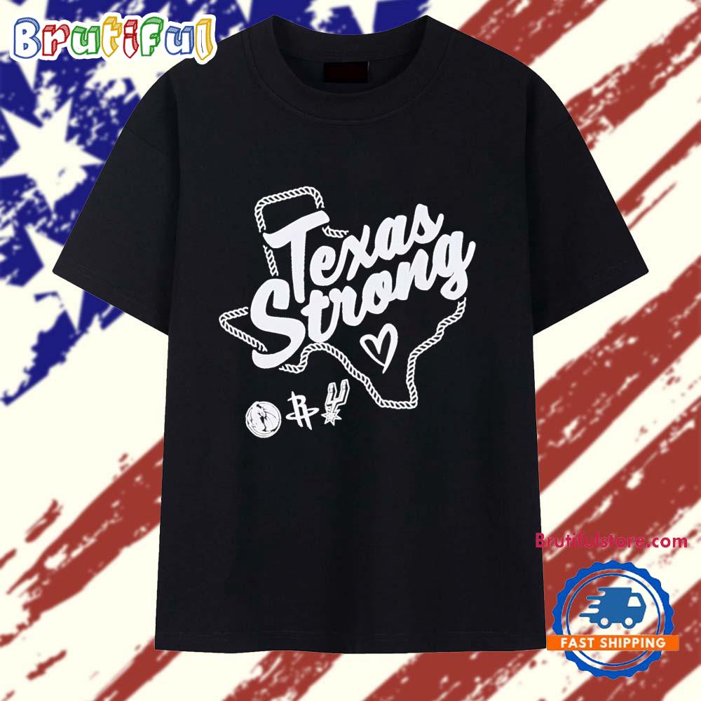 Dallas Mavericks Houston Rockets and San Antonio Spurs Players Support Texas Flood T Shirt