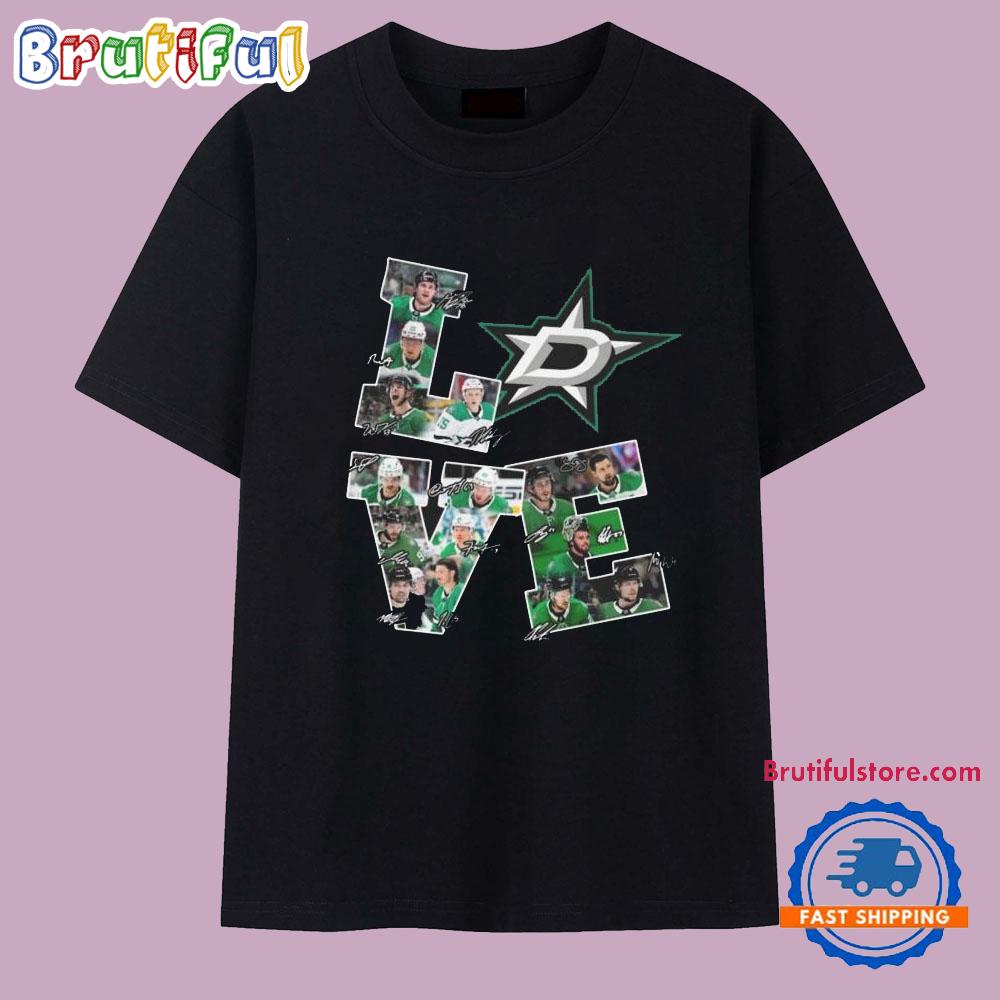Dallas Stars In Love Signatures 2025 T Shirt