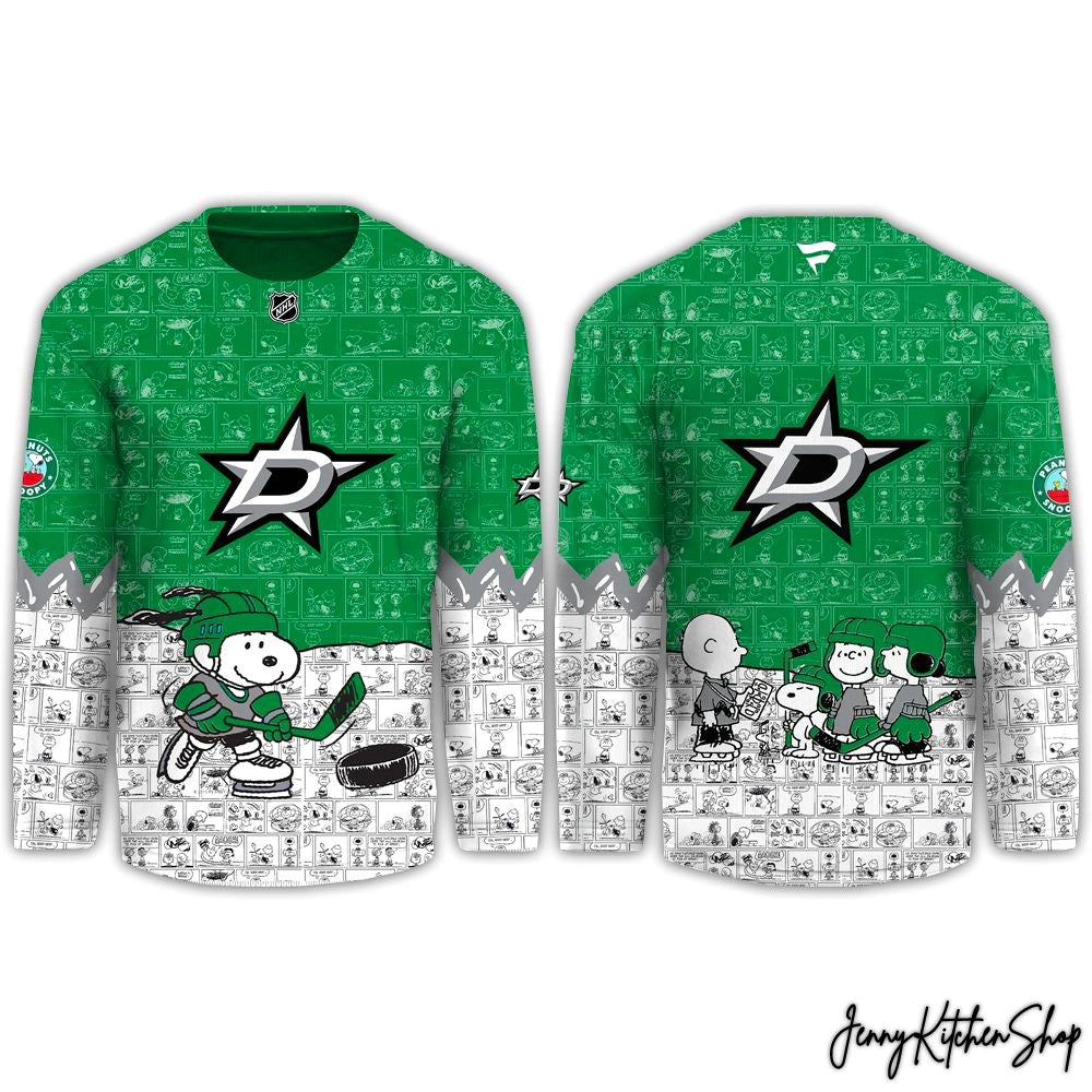 Dallas Stars Peanuts Limited Edition Hockey Jersey