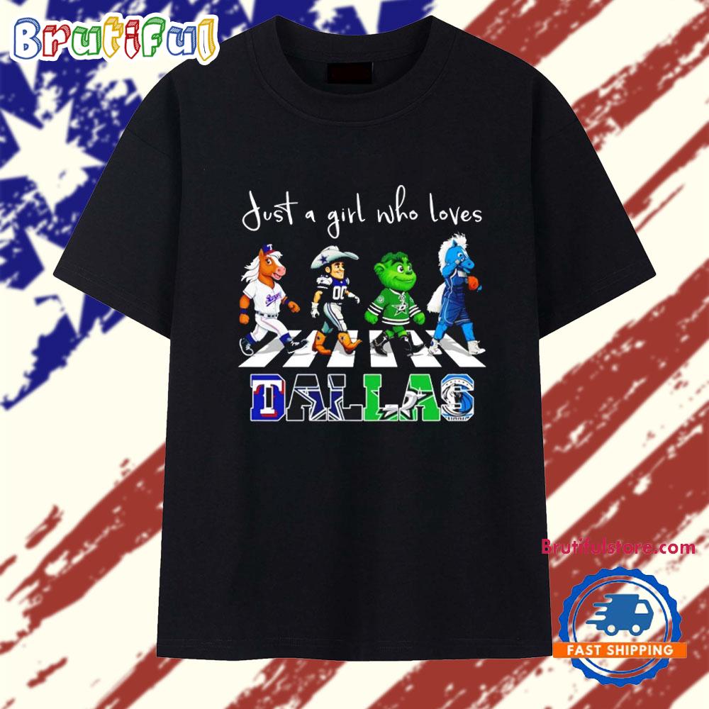 Dallas Team Just a Girl Who Loves Abbey Road T Shirt