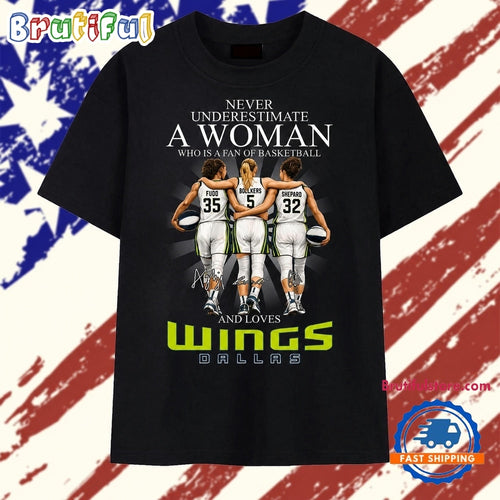 Dallas Wings Fan Shirt, Never Underestimate A Woman Who Loves Basketball T Shirt