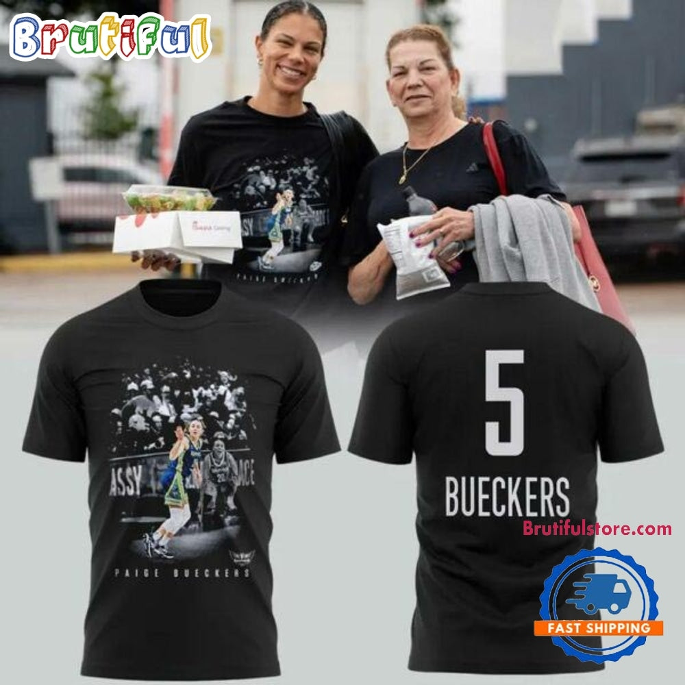 Dallas Wings Paige Bueckers 2026 Black Graphic T Shirt