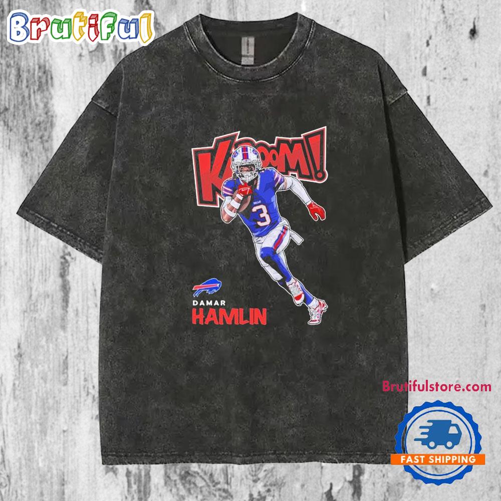 Damar Hamlin Kaboom Buffalo Bills Mineral Wash T Shirt