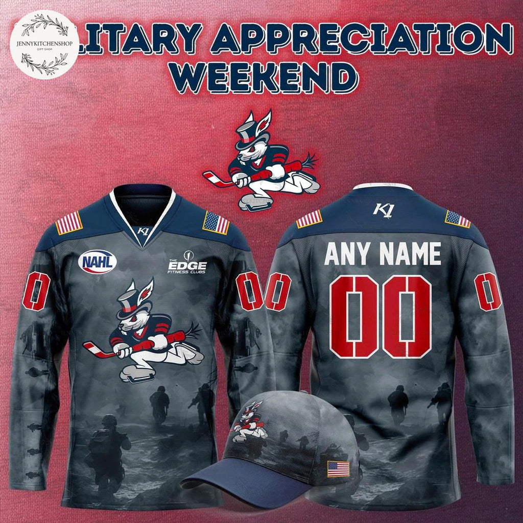 Danbury Hat Tricks Military Night 2025 Limited Hockey Jersey