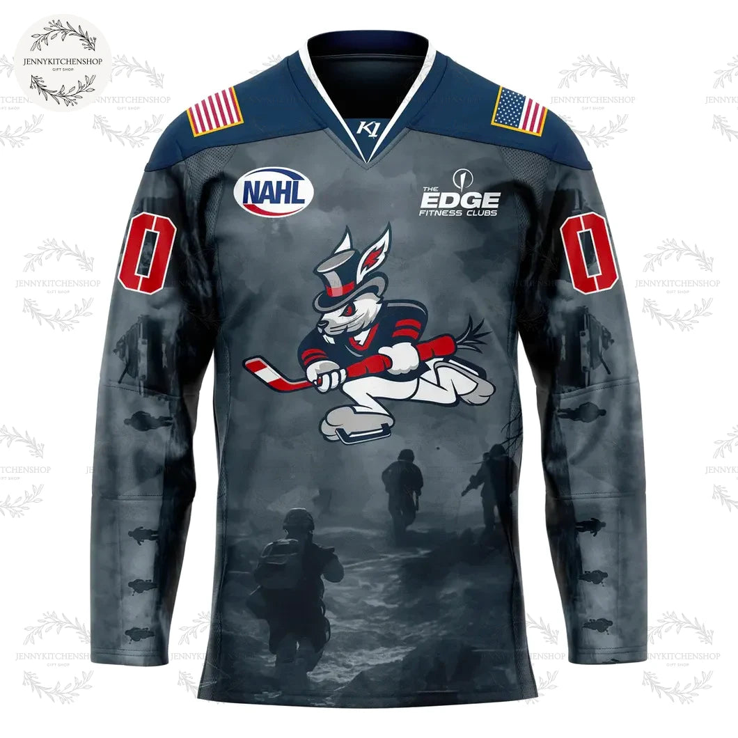 Danbury Hat Tricks Military Night 2025 Limited Hockey Jersey
