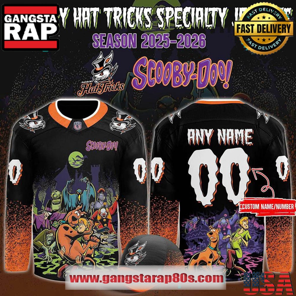 Danbury Hat Tricks x Scooby-Doo Night 2025 Custom Hockey Jersey