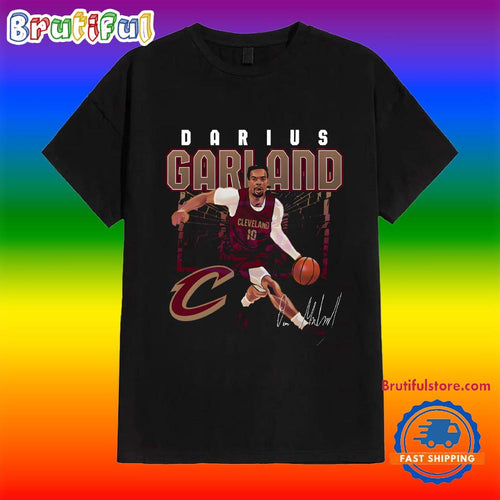 Darius Garland Cleveland Cavaliers Shattered Signature T Shirt