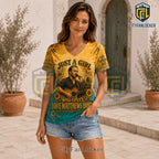 Dave Matthews Band Sunflower Tie Dye V-Neck T-Shirt