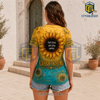 Dave Matthews Band Sunflower Tie Dye V-Neck T-Shirt