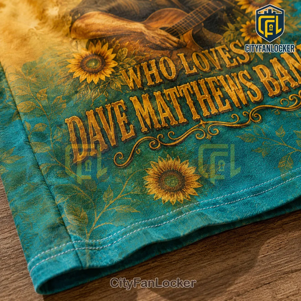 Dave Matthews Band Sunflower Tie Dye V-Neck T-Shirt
