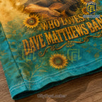 Dave Matthews Band Sunflower Tie Dye V-Neck T-Shirt