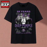 Deep Purple 58 Years 1968 2026 Cast Signatures Rock T Shirt, Music 2D Shirt