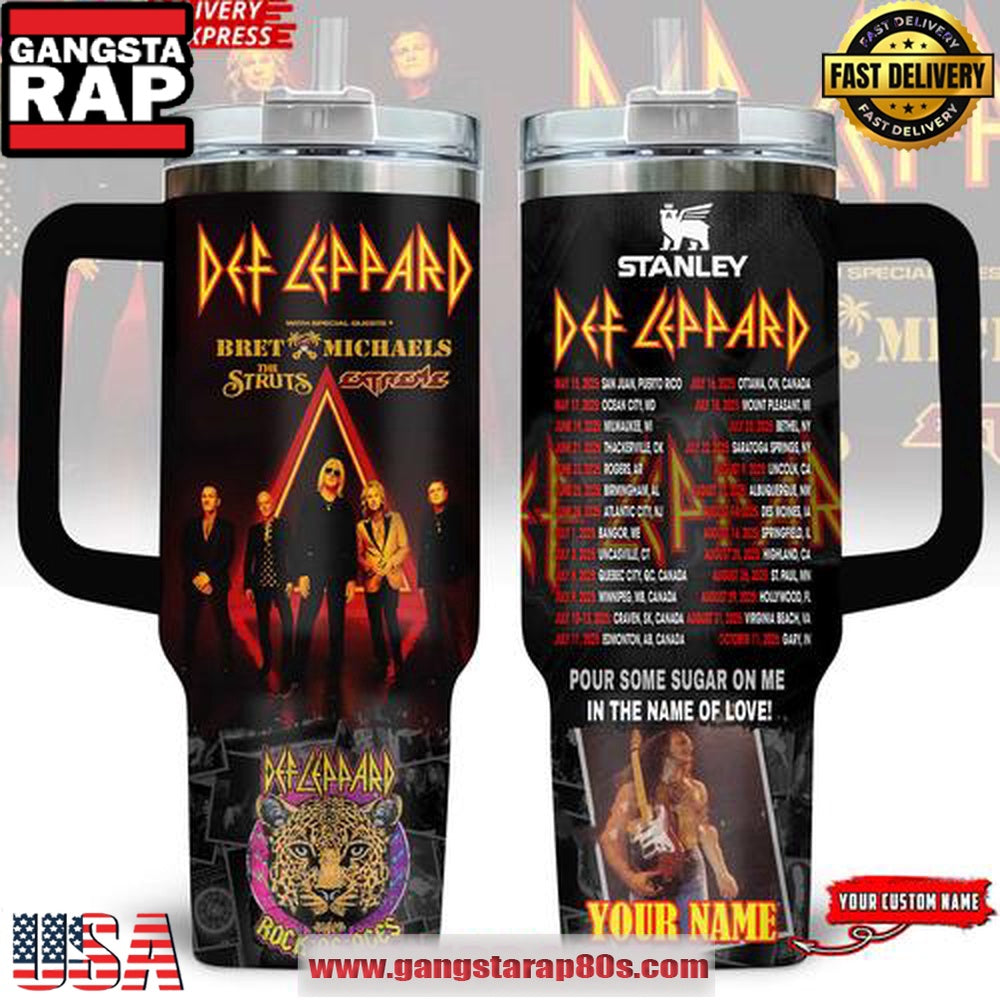 Def Leppard Rock of Ages Tour 2025 Special Stanley Tumbler 40oz