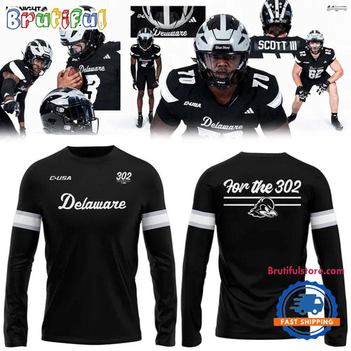 Delaware Fightin Blue Hens Football Midnight Collection Uniform 2026 Long Sleeve Shirt