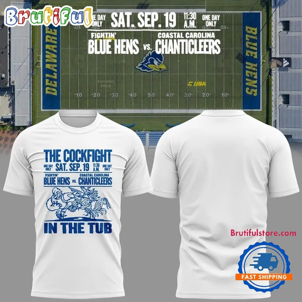 Delaware Fightin’ Blue Hens Football The Cockfight 2026 White T Shirt