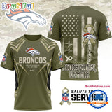 Denver Broncos 2025 NFL Salute to Service Camo All Over Print Shirt