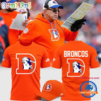 Denver Broncos 2025 NFL Throwback Orange Hoodie T-Shirt