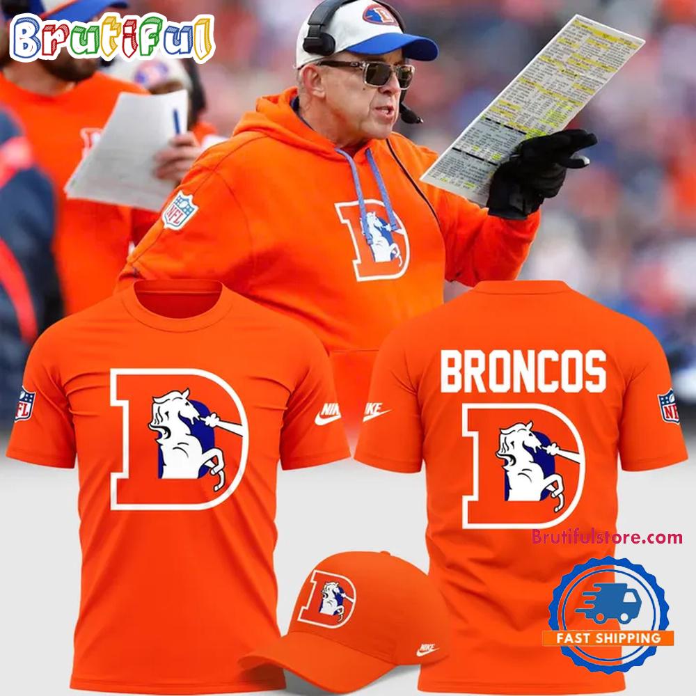 Denver Broncos 2025 NFL Throwback Orange Hoodie T-Shirt