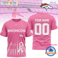 Denver Broncos 2026 NFL Breast Cancer Awareness Custom 3D Shirt