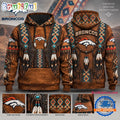 Denver Broncos Heritage Hoodie, Western Native Inspired Football Hoodie