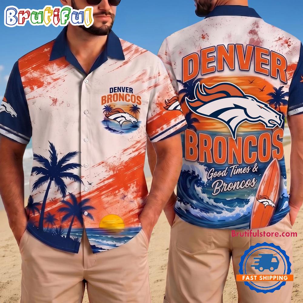 Denver Broncos NFL Beach Vibes Team Summer Hawaiian Shirt