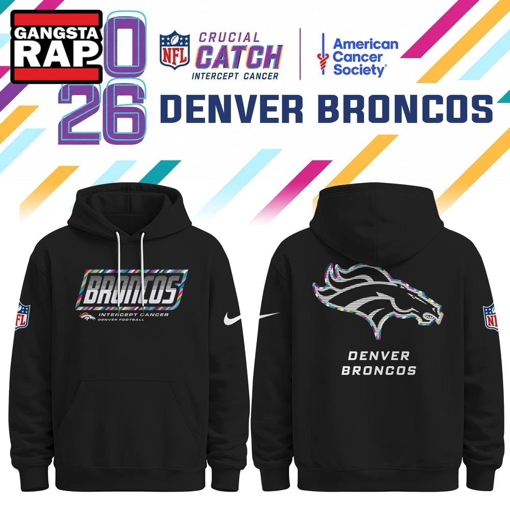 Denver Broncos NFL Crucial Catch 2026 Limited Edition Black Hoodie Shirt, Football New Design Shirt
