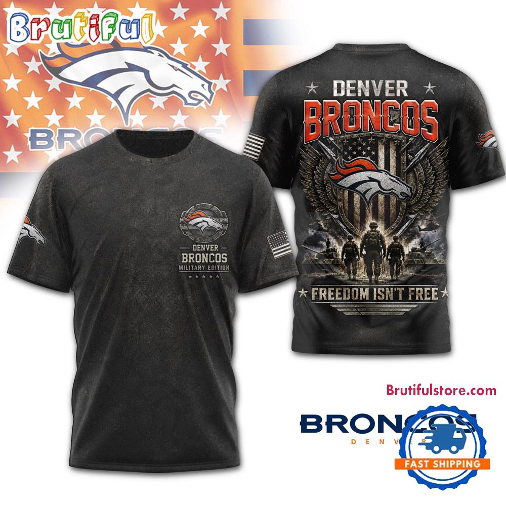 Denver Broncos NFL Freedom Team Military 3D T Shirt