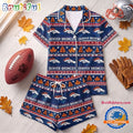 Denver Broncos NFL Harvest Huddle Short Sleeve Pajamas Set