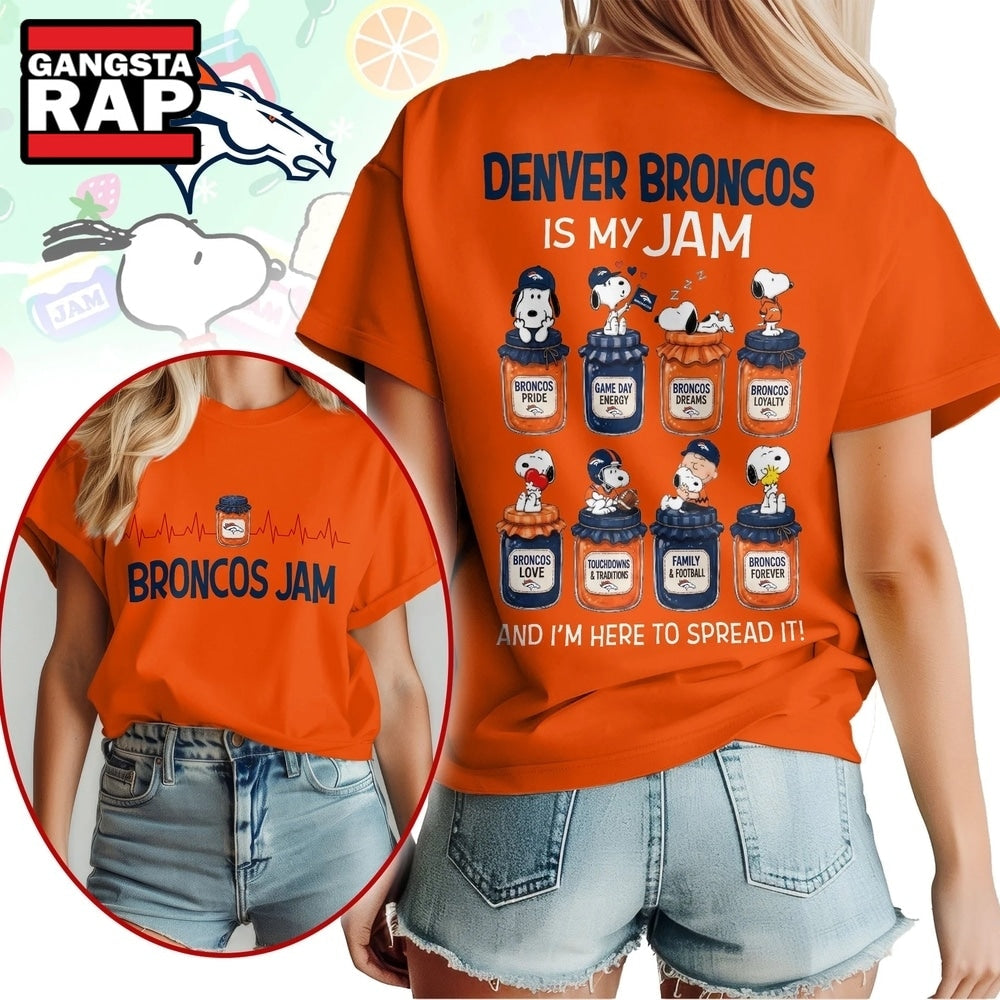 Denver Broncos NFL Jam Snoopy Peanuts Football Fan 3D Shirt, Football New Design Shirt
